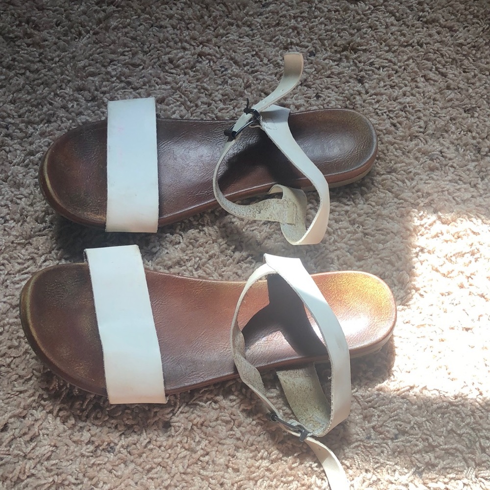 White sandals